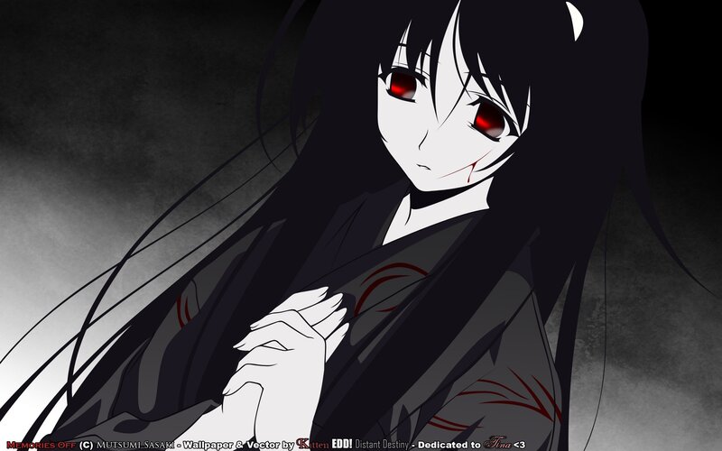 anime girl with red eyes