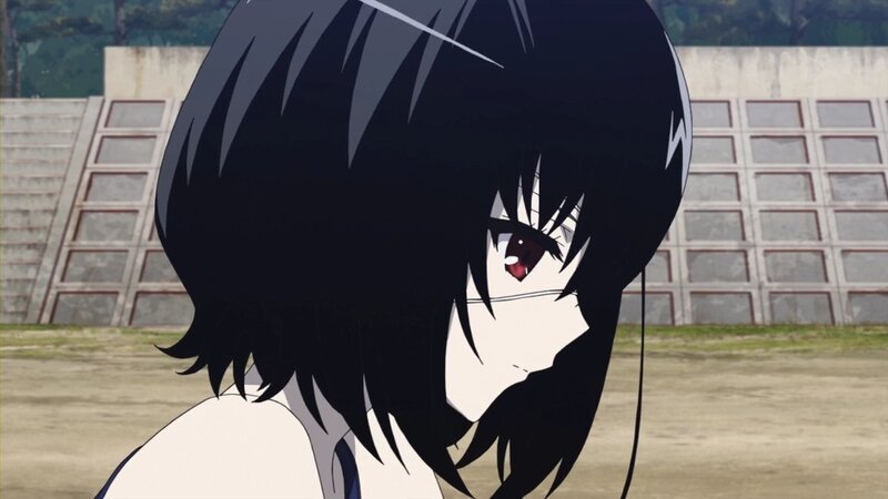 anime girl with red eyes