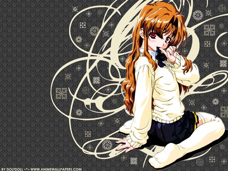 anime girl with red eyes