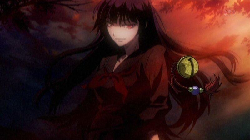 anime girl with red eyes