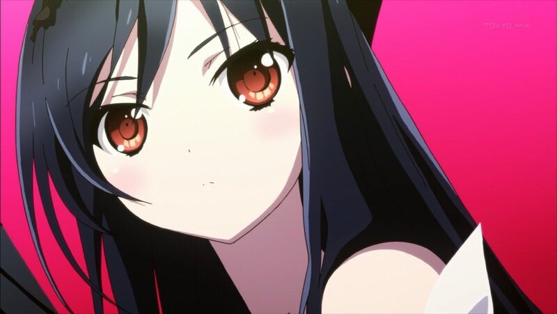 anime girl with red eyes