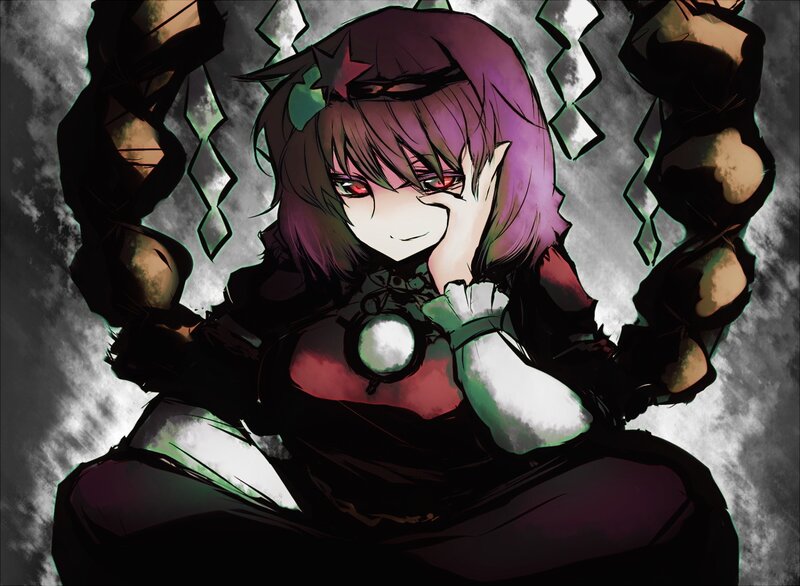 anime girl with red eyes