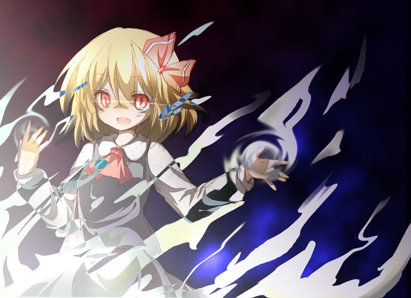 Anime girl with red eyes