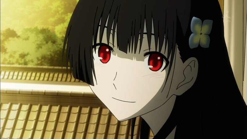 anime girl with red eyes