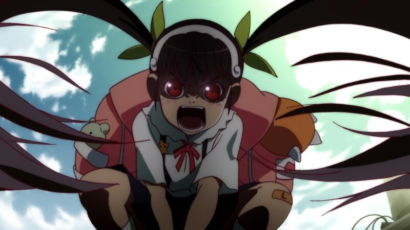 anime girl with red eyes