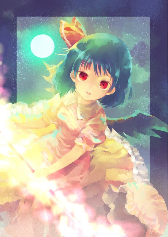 anime girl with red eyes