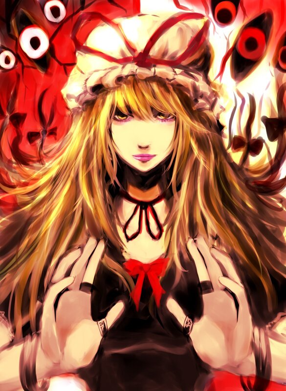 Anime girl with red eyes