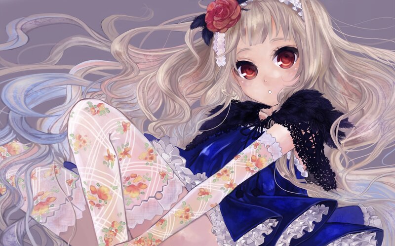 anime girl with red eyes