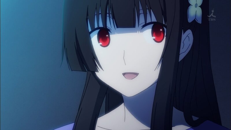 anime girl with red eyes