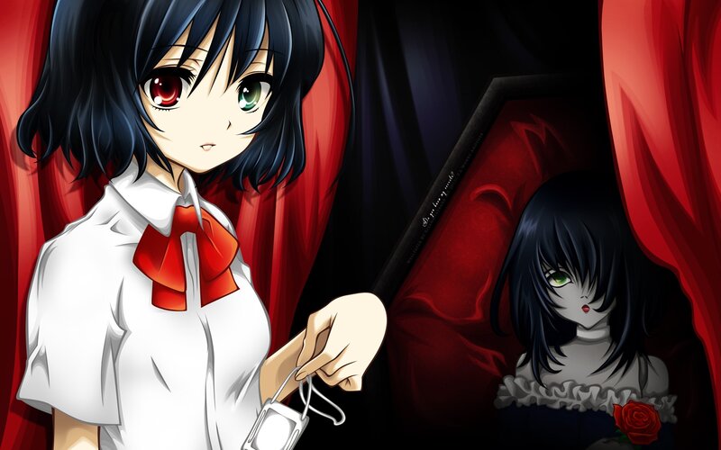 Anime girl with red eyes