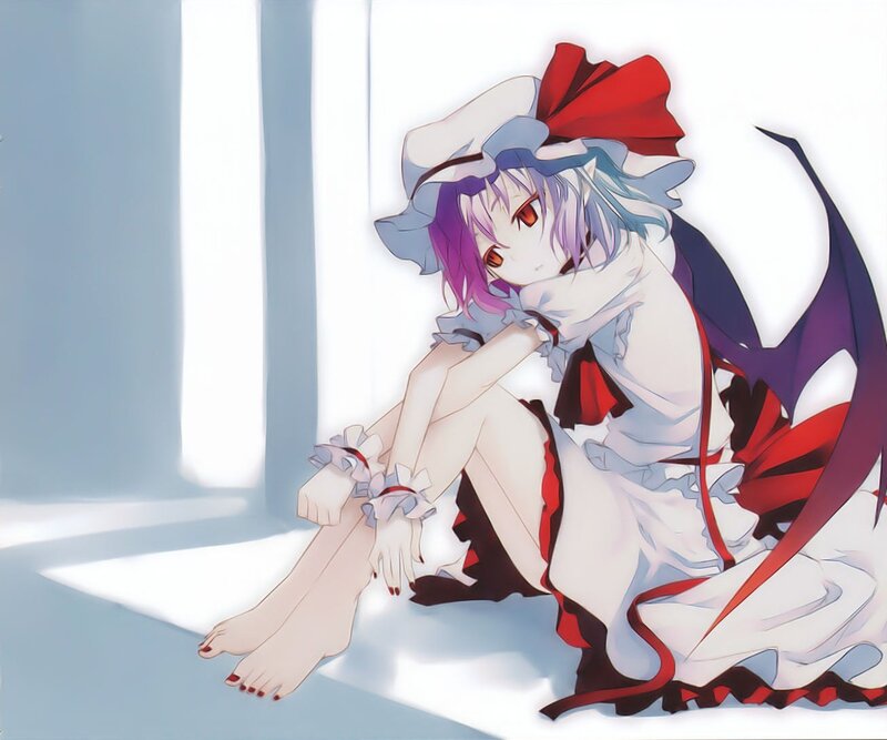 anime girl with red eyes