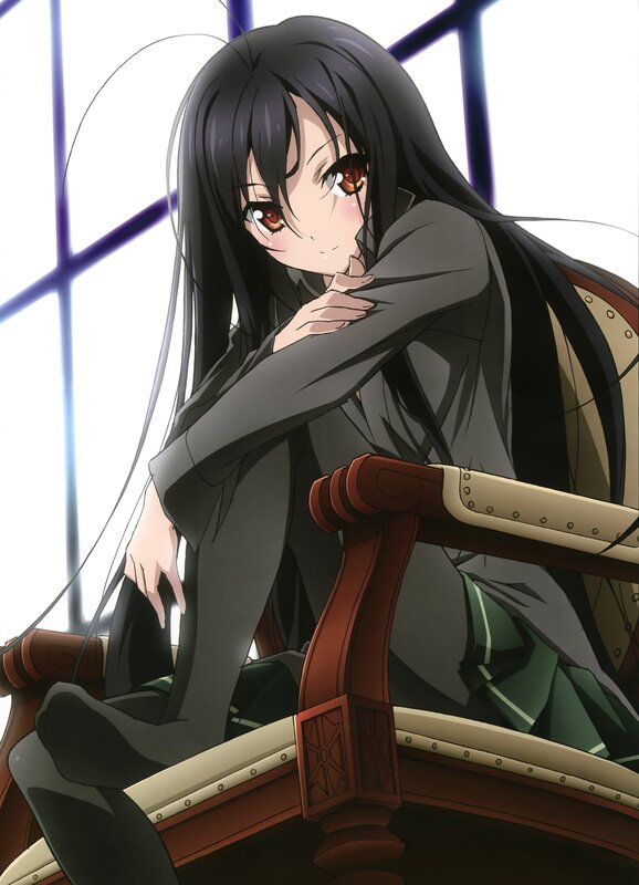 anime girl with red eyes