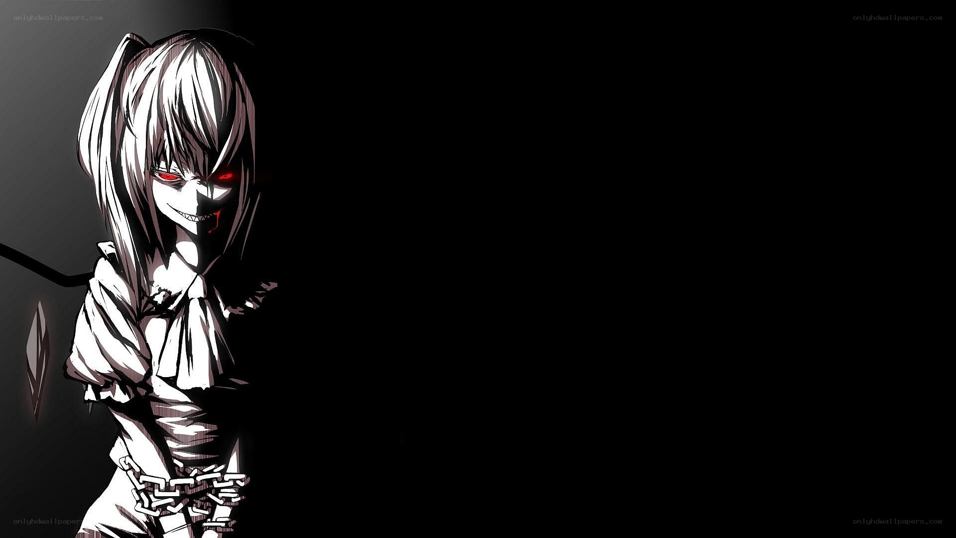 anime girl with red eyes