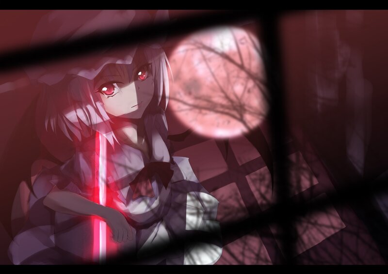 anime girl with red eyes
