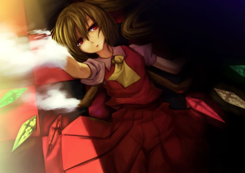 anime girl with red eyes