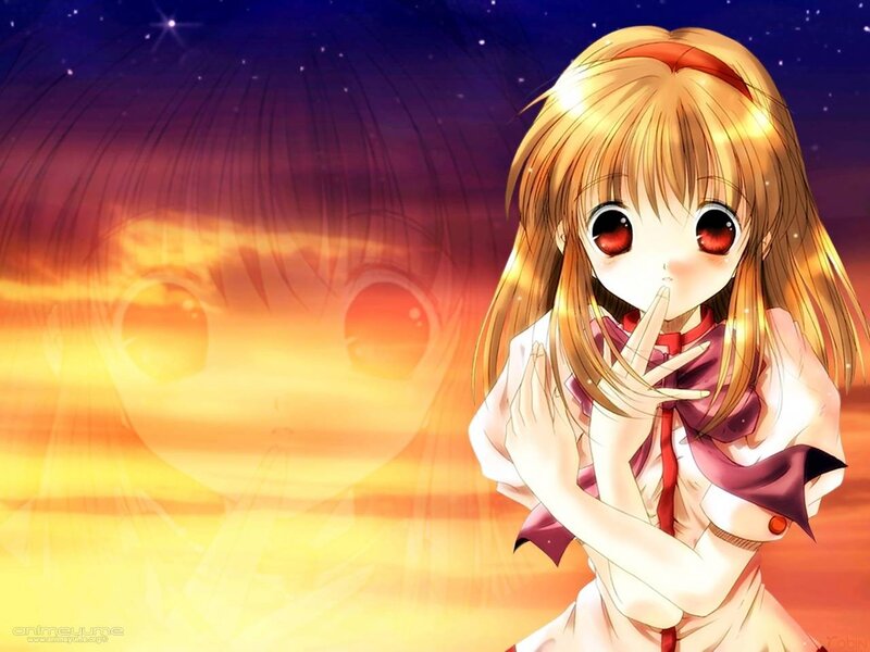 Anime girl with red eyes