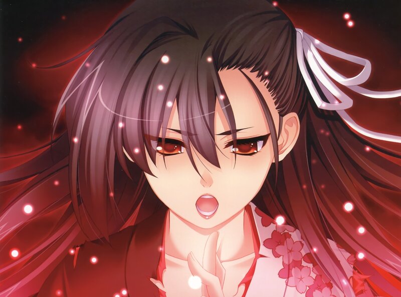 anime girl with red eyes