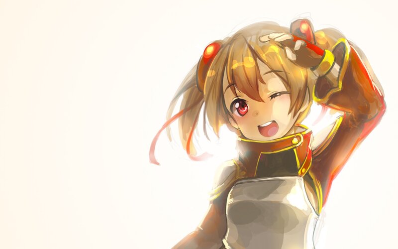 anime girl with red eyes