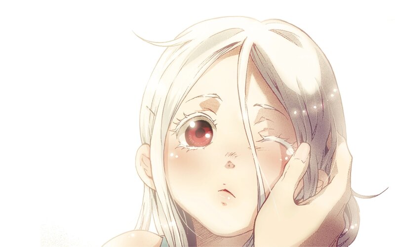 anime girl with red eyes