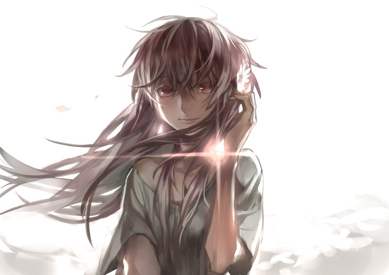 anime girl with red eyes