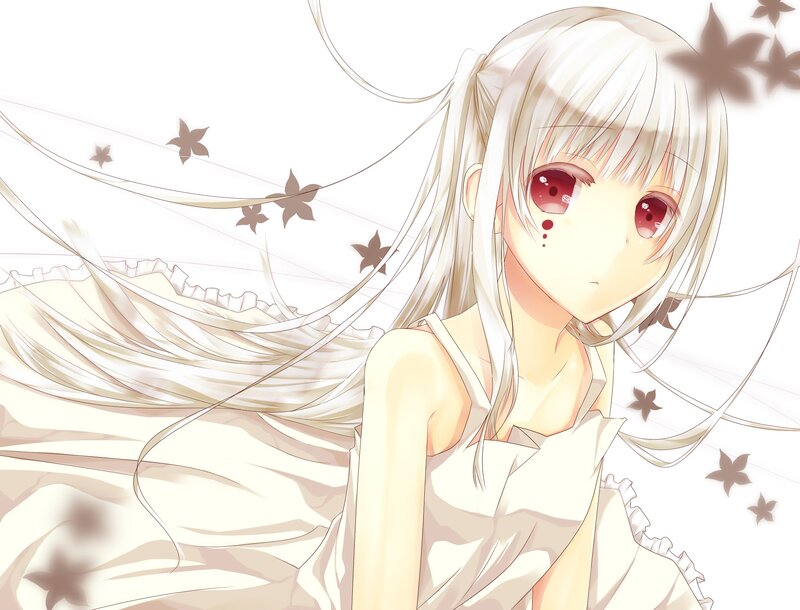 Anime girl with red eyes