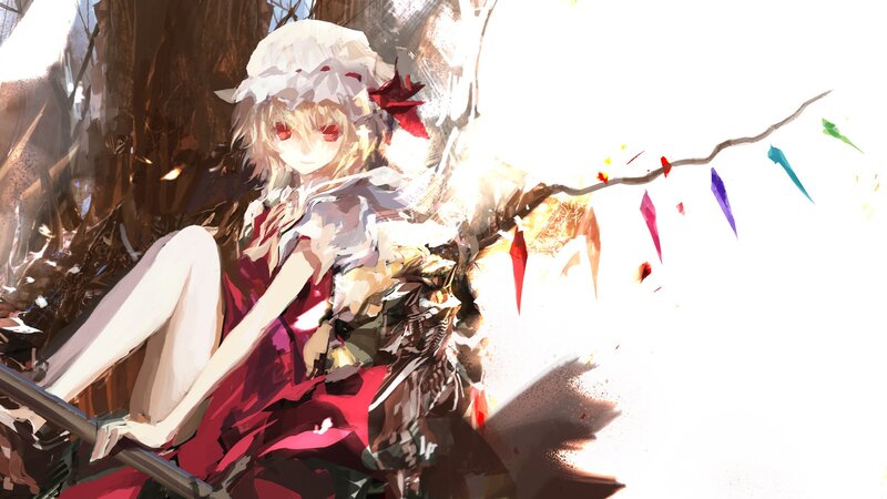 Anime girl with red eyes