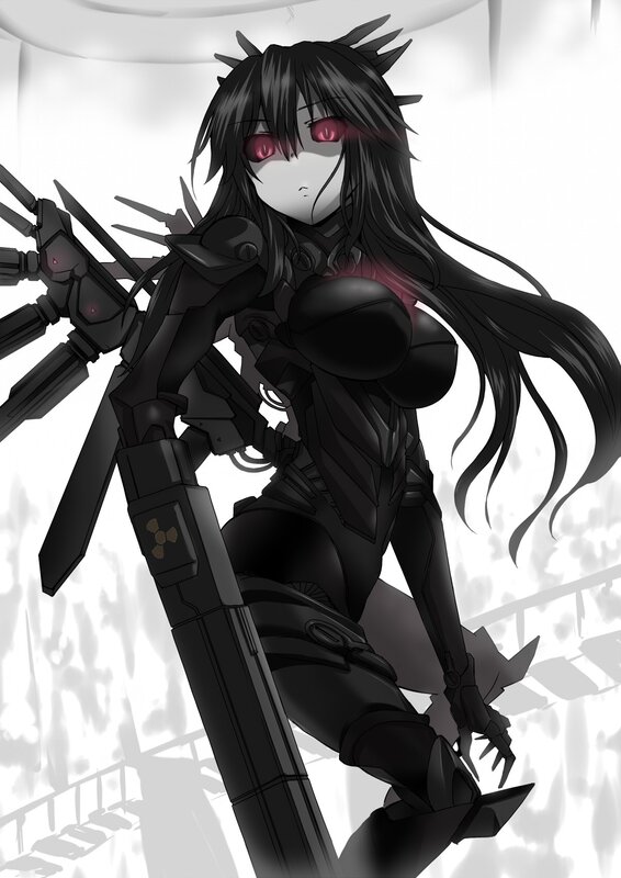 anime girl with red eyes