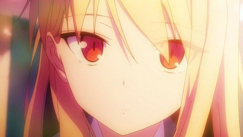 anime girl with red eyes