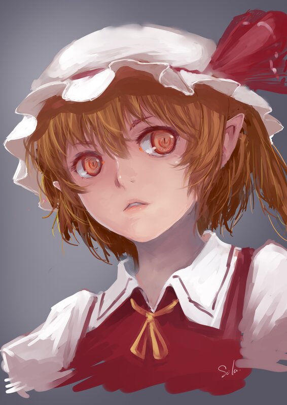 anime girl with red eyes