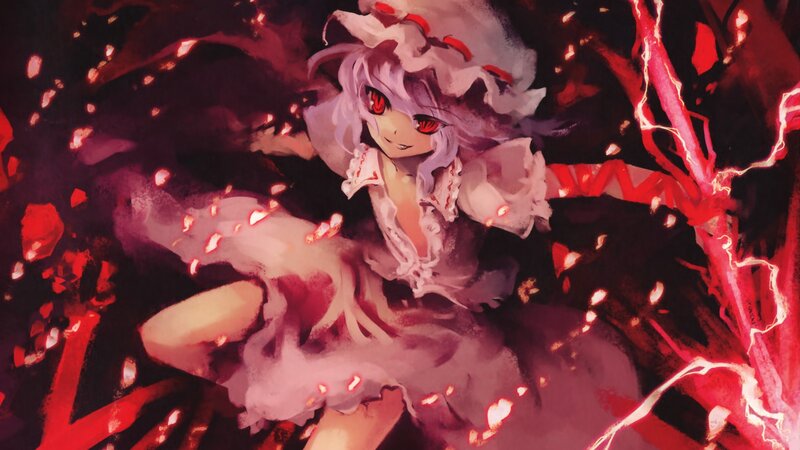 anime girl with red eyes