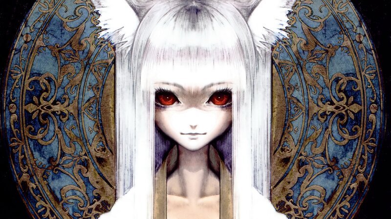 anime girl with red eyes