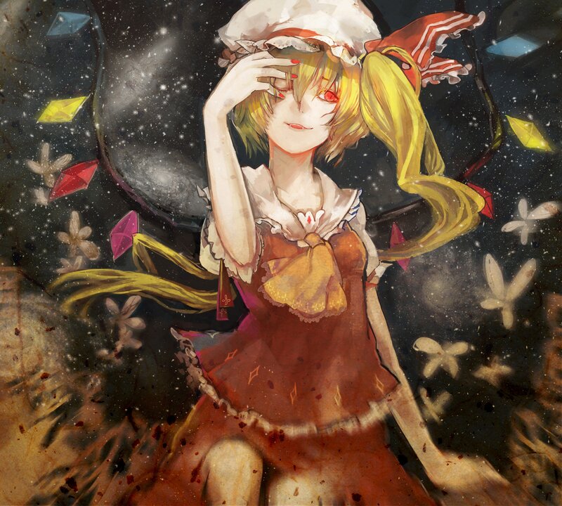 Anime girl with red eyes