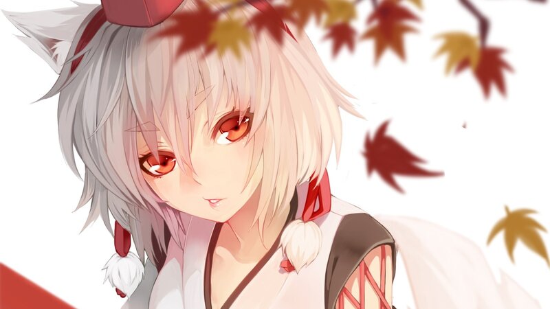 anime girl with red eyes
