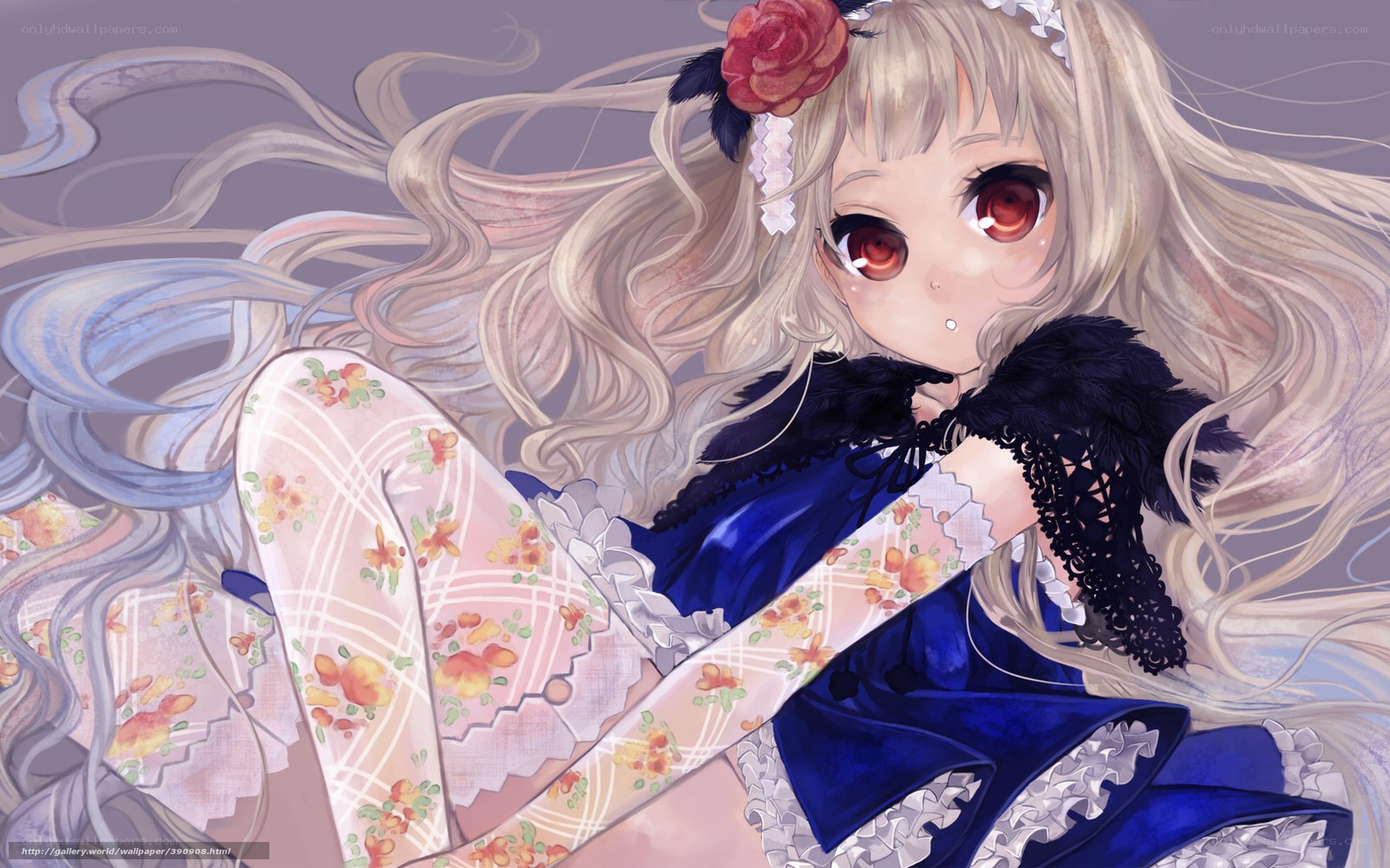 Anime girl with red eyes