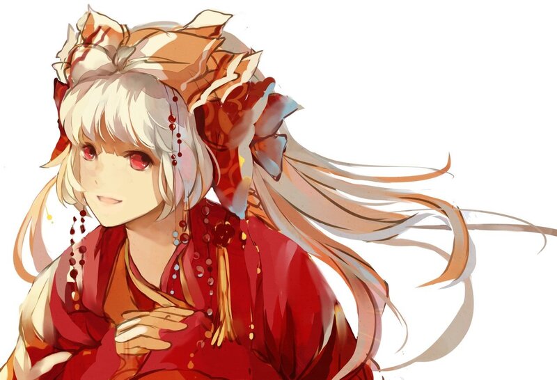 anime girl with red eyes
