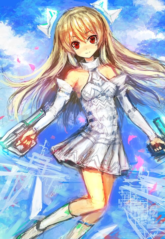 Anime girl with red eyes