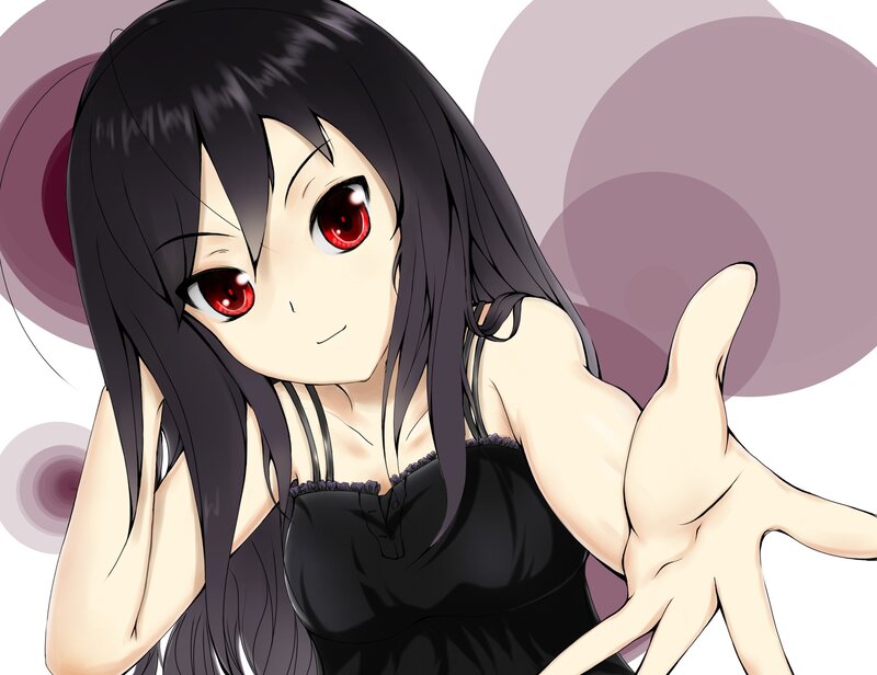 anime girl with red eyes