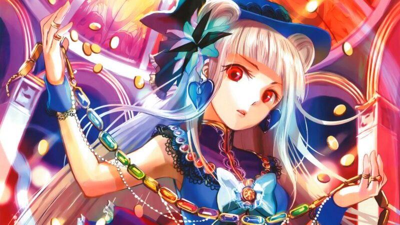 anime girl with red eyes