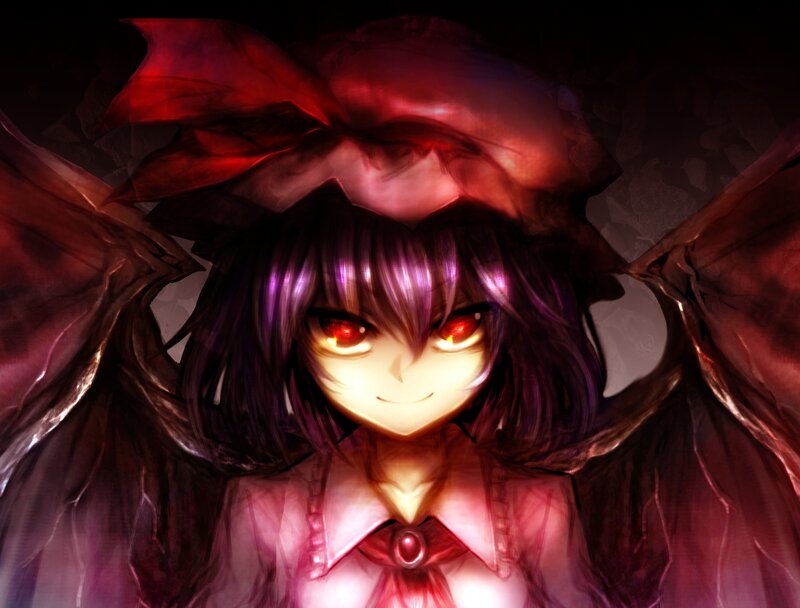 anime girl with red eyes