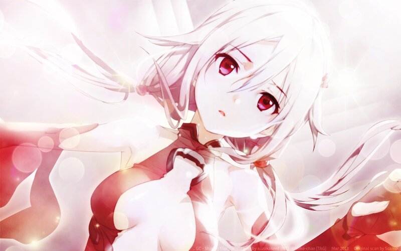 anime girl with red eyes