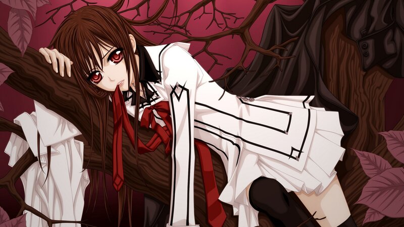 anime girl with red eyes