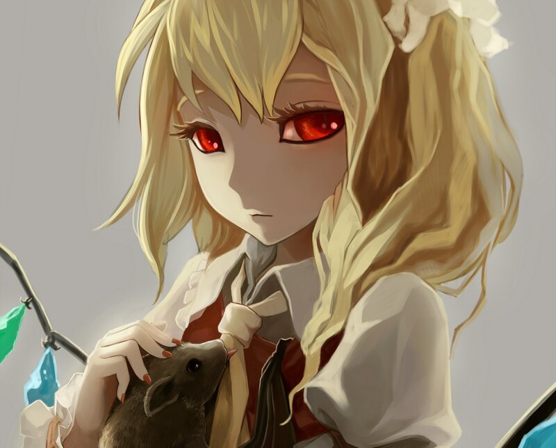 anime girl with red eyes