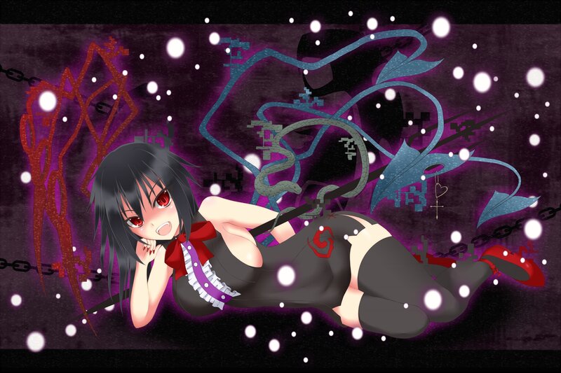 anime girl with red eyes