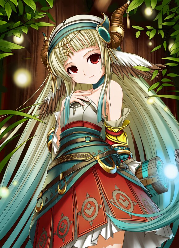 Anime girl with red eyes