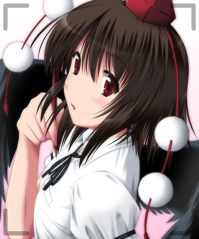 anime girl with red eyes