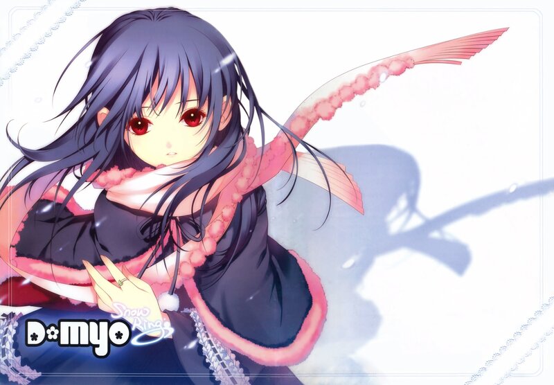 anime girl with red eyes