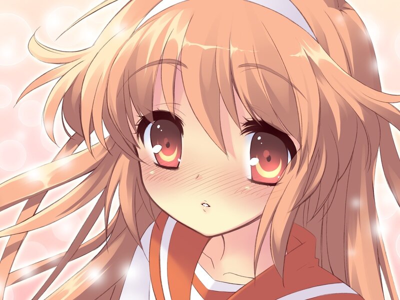 anime girl with red eyes