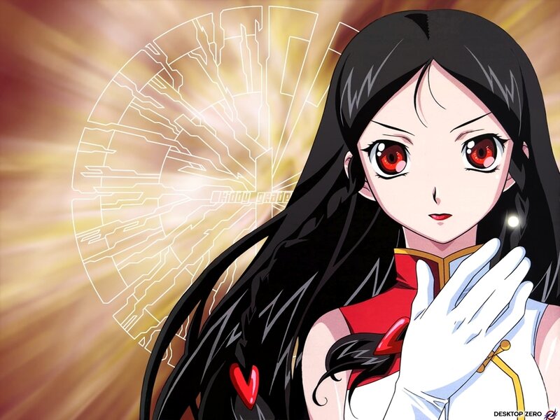 anime girl with red eyes