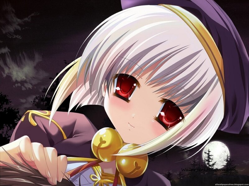 anime girl with red eyes