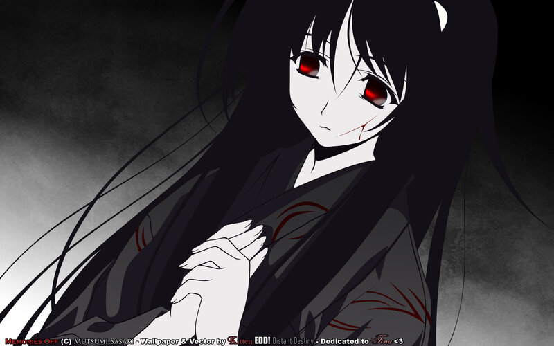 anime girl with red eyes